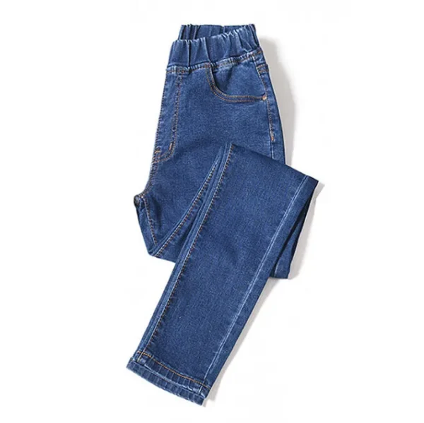Women  Jeans for Curvy  Elastic Waist Stretchy Denim Pants Tummy Control Mom Jeans 4XL ouc551 - Image 9