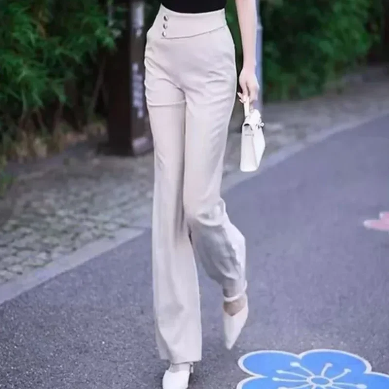 Slacks Female Trousers Solid Long Women's Pants Korean Fashion High Quality Harajuku Comfortable Stretch New In Aesthetic Xxl G - Image 5