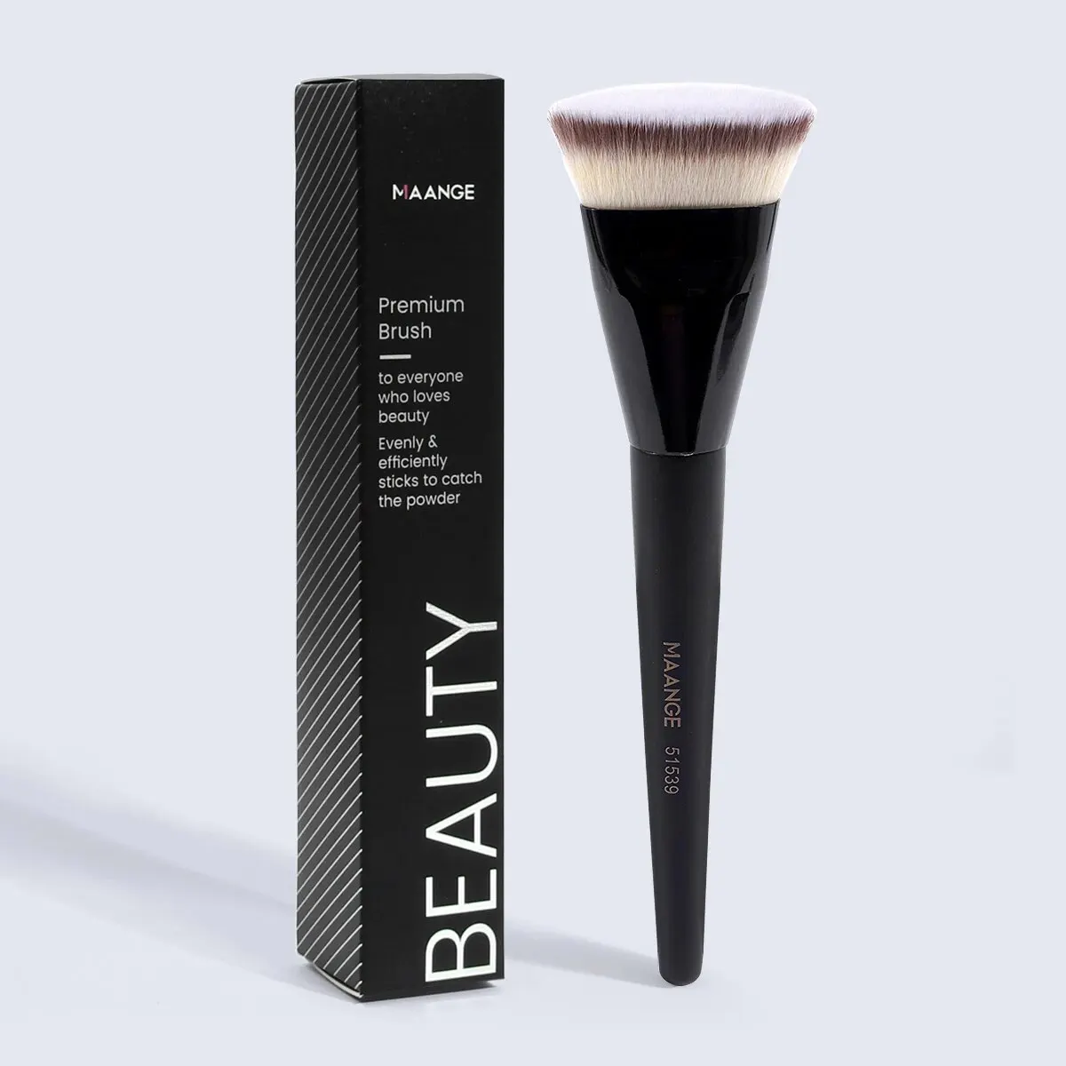 MAANGE Single Flat Round Tube Flat Head Foundation Brush With Box Powder Blush Concealer Makeup Brush Skin-friendly Makeup Tool - Image 11