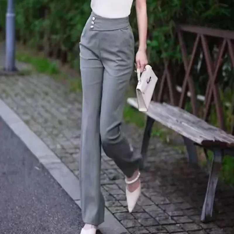 Slacks Female Trousers Solid Long Women's Pants Korean Fashion High Quality Harajuku Comfortable Stretch New In Aesthetic Xxl G - Image 2