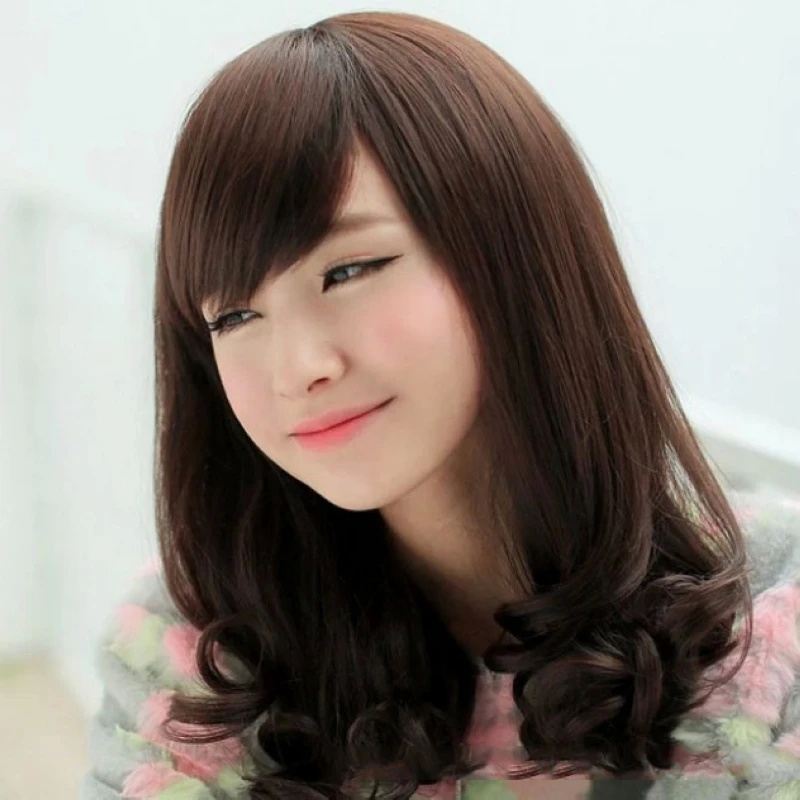 Women Long Curly Wavy Full Wig Gold Black Brown Hair Cosplay Party Wig - Image 2