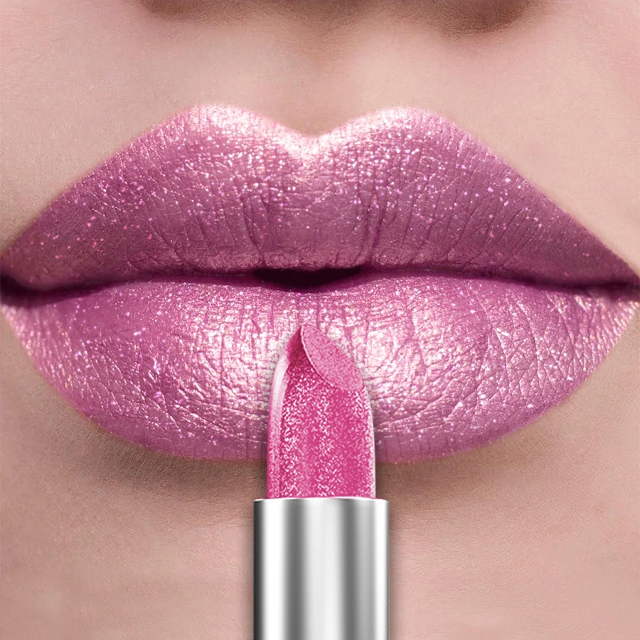 21Colors Bold & Intense Glitter Shiny Metallic Lipstick Pearlescent Lip Tint,Long Lasting Lip Senior Matte Lip Makeup Gifts for - Image 11