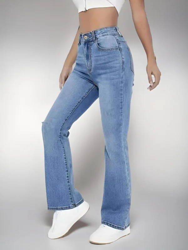 New women's hot jeans slimming European and American style casual versatile high waist washed Denim trousers for women - Image 5