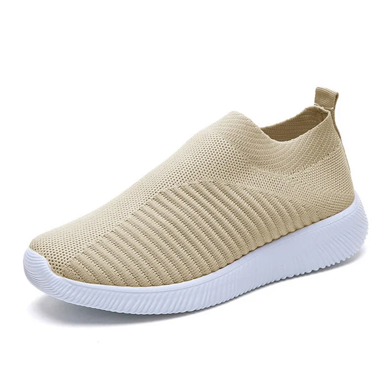 Knitted Sneakers for Women 2024 Autumn Slip on Breathable Mesh Casual Shoes Woman Flat Heels Plus Size Loafers Zapatos Mujer - Image 10