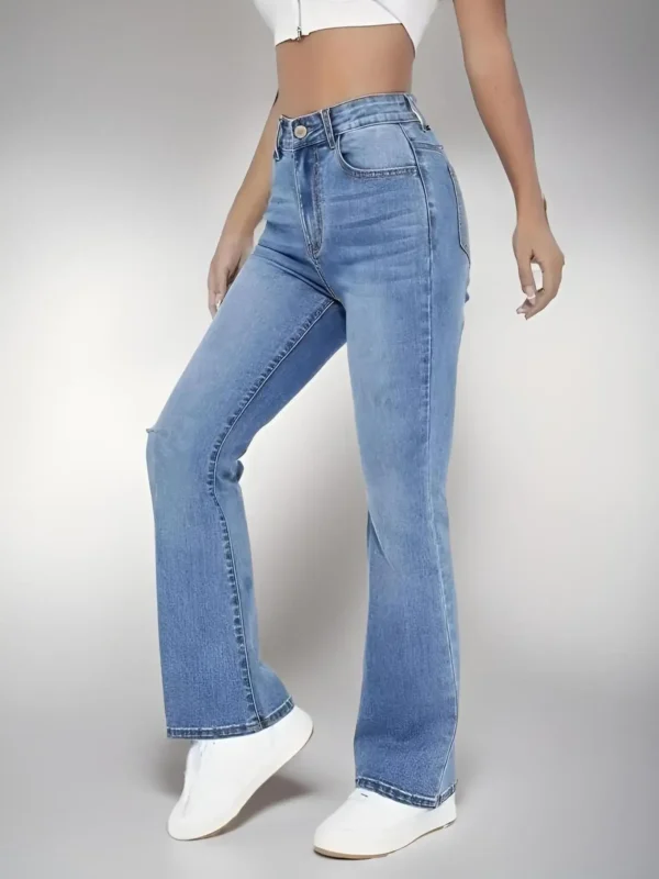 New women's hot jeans slimming European and American style casual versatile high waist washed Denim trousers for women - Image 4