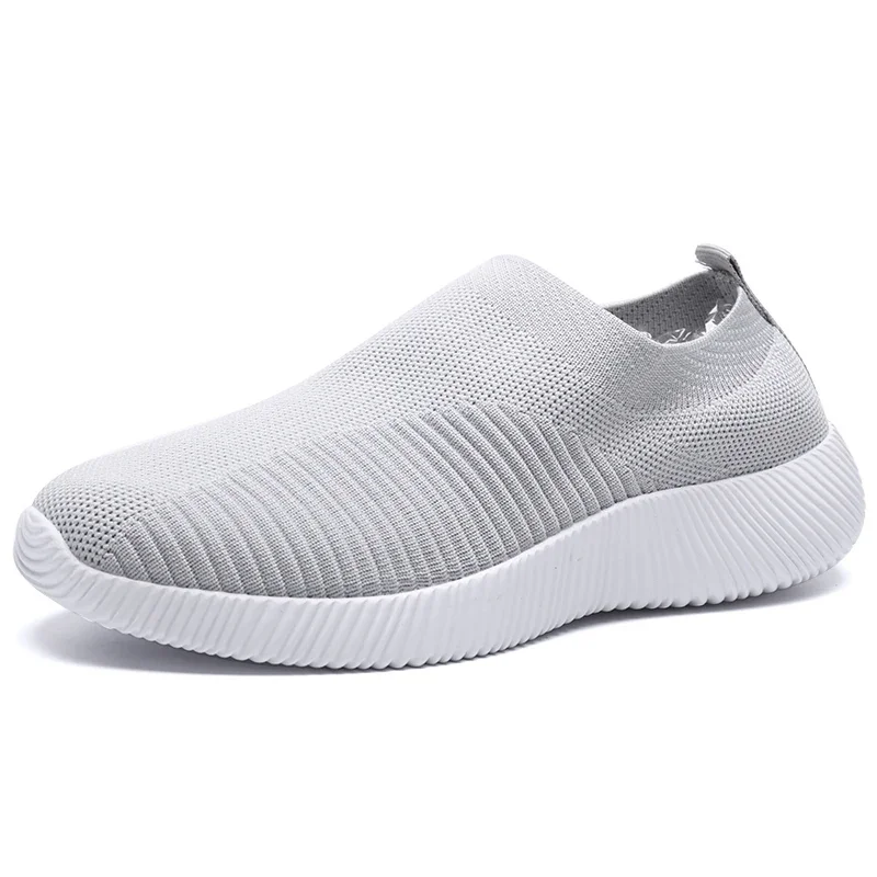 Knitted Sneakers for Women 2024 Autumn Slip on Breathable Mesh Casual Shoes Woman Flat Heels Plus Size Loafers Zapatos Mujer - Image 7