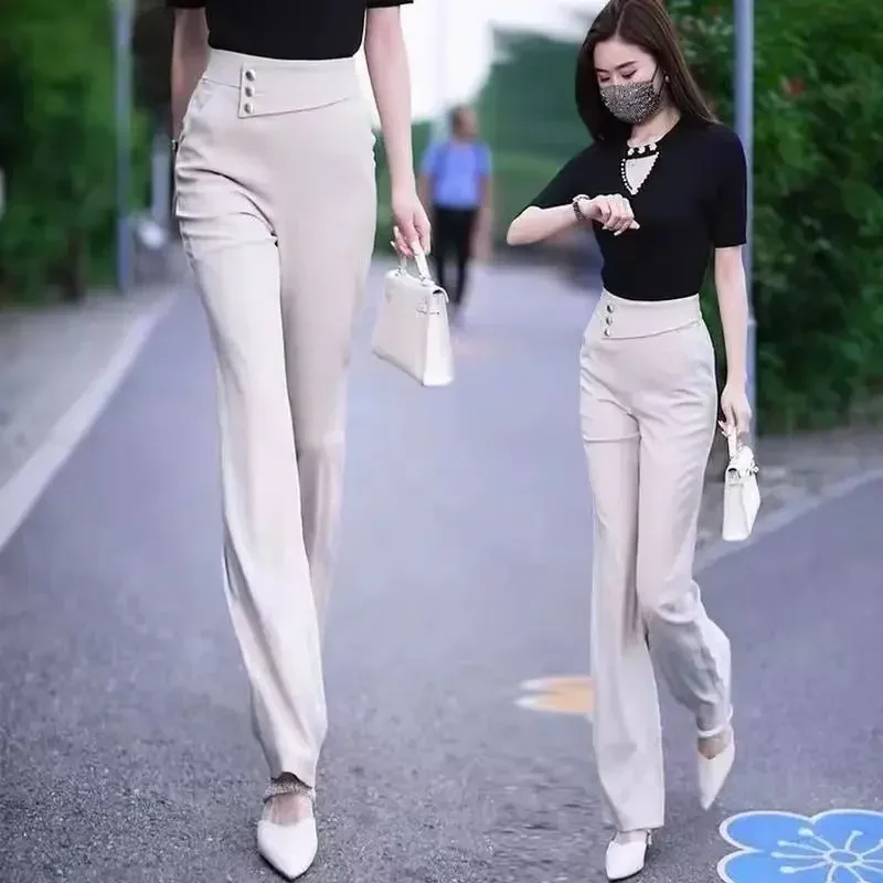 Slacks Female Trousers Solid Long Women's Pants Korean Fashion High Quality Harajuku Comfortable Stretch New In Aesthetic Xxl G - Image 9