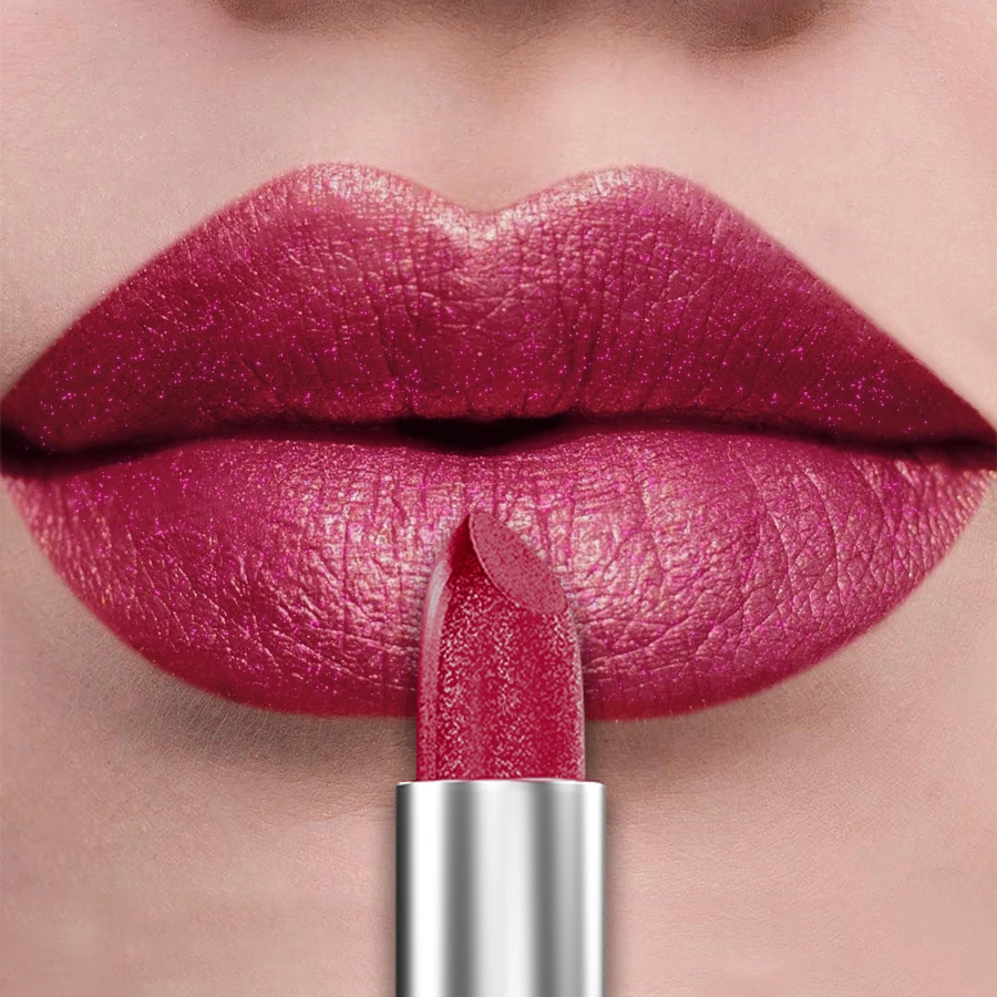 21Colors Bold & Intense Glitter Shiny Metallic Lipstick Pearlescent Lip Tint,Long Lasting Lip Senior Matte Lip Makeup Gifts for - Image 8