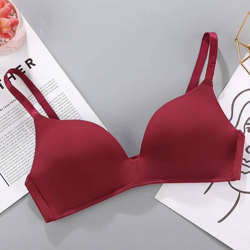 Women Seamless Bra Sexy No Wire Push Up Underwear Girls Students Breathable Thin 10 Colors Bras Female's Bra Breathable Gathered - Image 8
