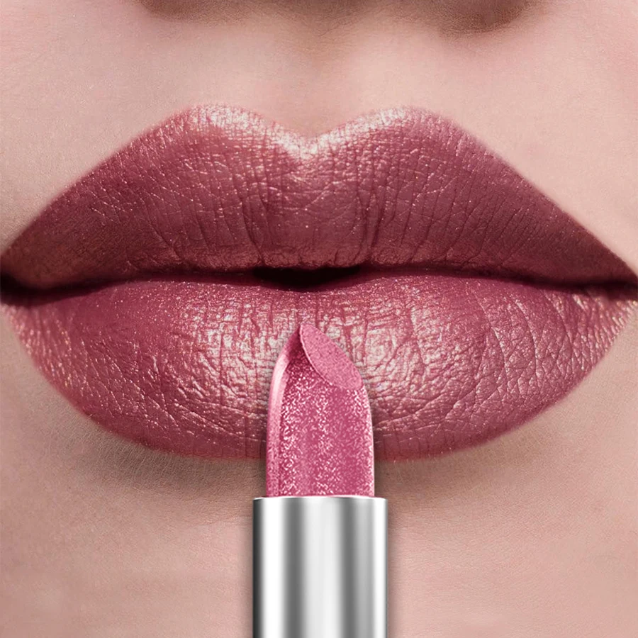 21Colors Bold & Intense Glitter Shiny Metallic Lipstick Pearlescent Lip Tint,Long Lasting Lip Senior Matte Lip Makeup Gifts for - Image 9
