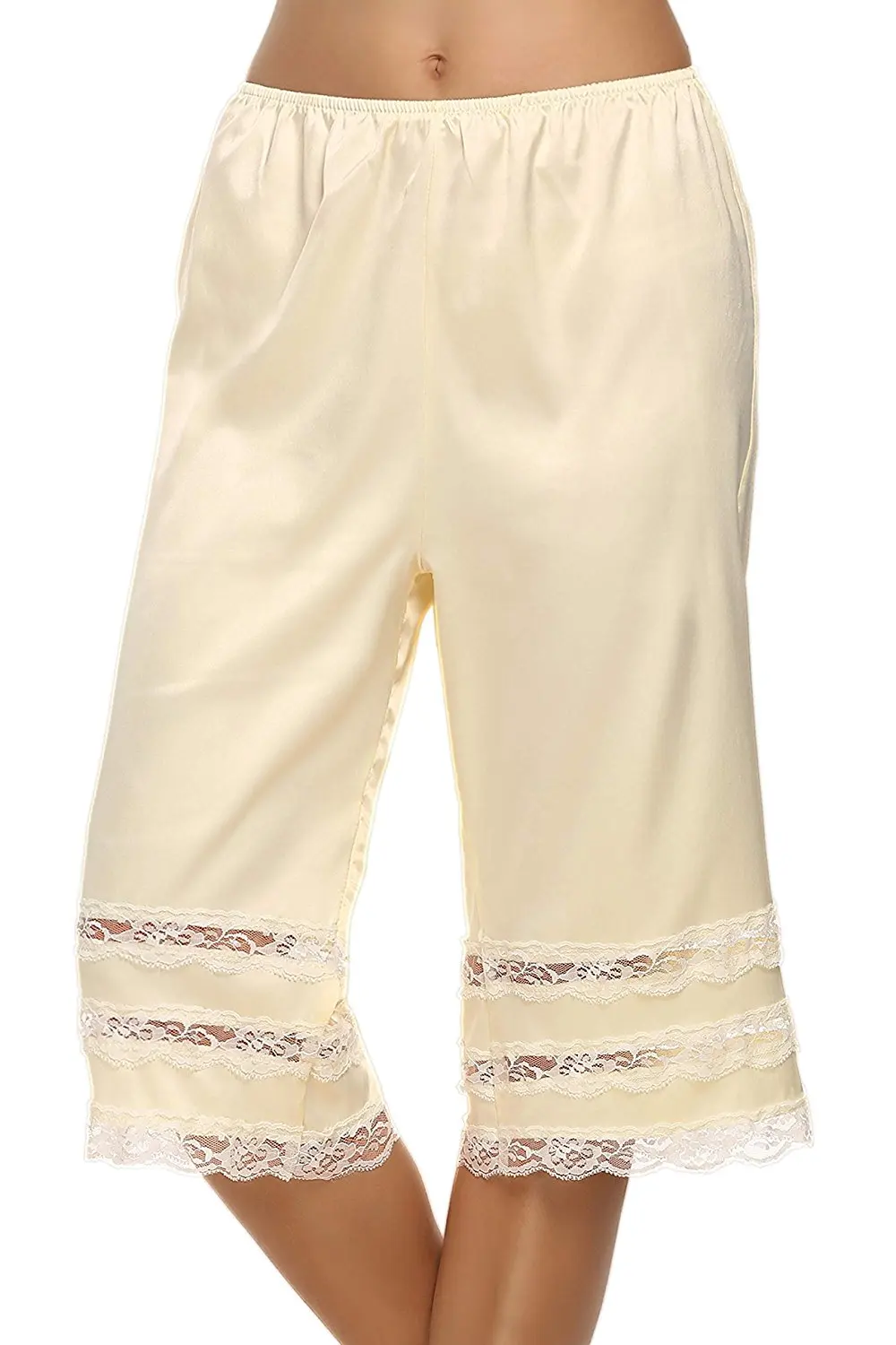 Women’s Sleep Bottoms Lace Loose High Elastic Waist Nightwear Pants Comfortable Sleepwear Loungewear Pajama Pants - Image 8