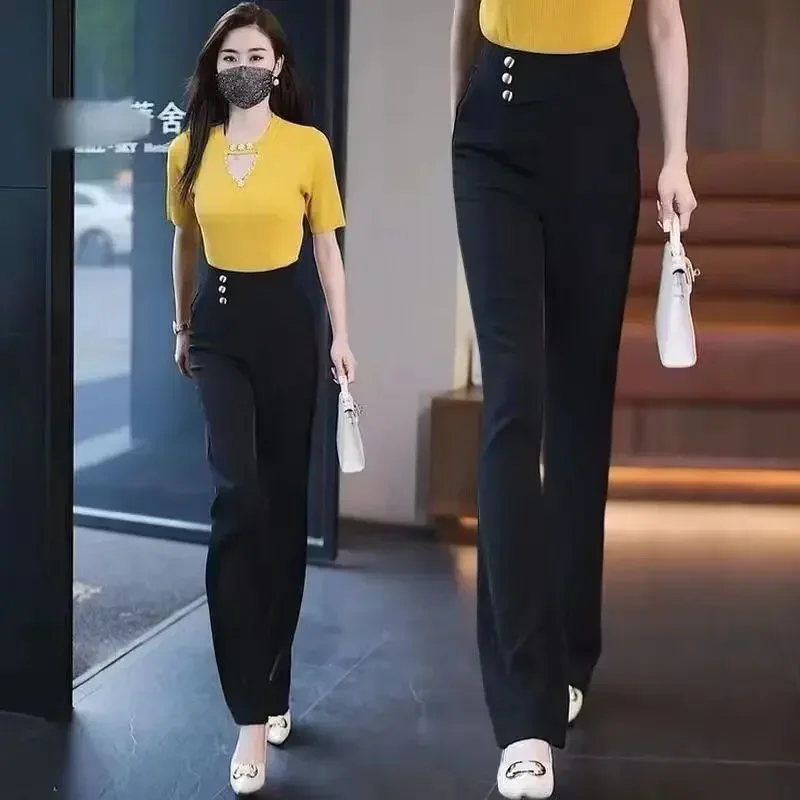 Slacks Female Trousers Solid Long Women's Pants Korean Fashion High Quality Harajuku Comfortable Stretch New In Aesthetic Xxl G - Image 7