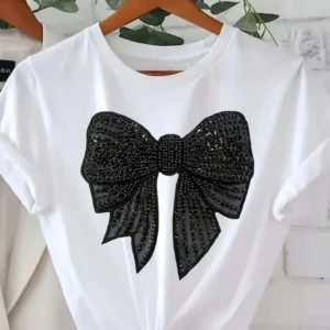Women's  T-Shirt Everyday Casual Party Top  Minimalist Everyday Elegant Tee Summer Party Apparel, Geometric Print Top Trendy