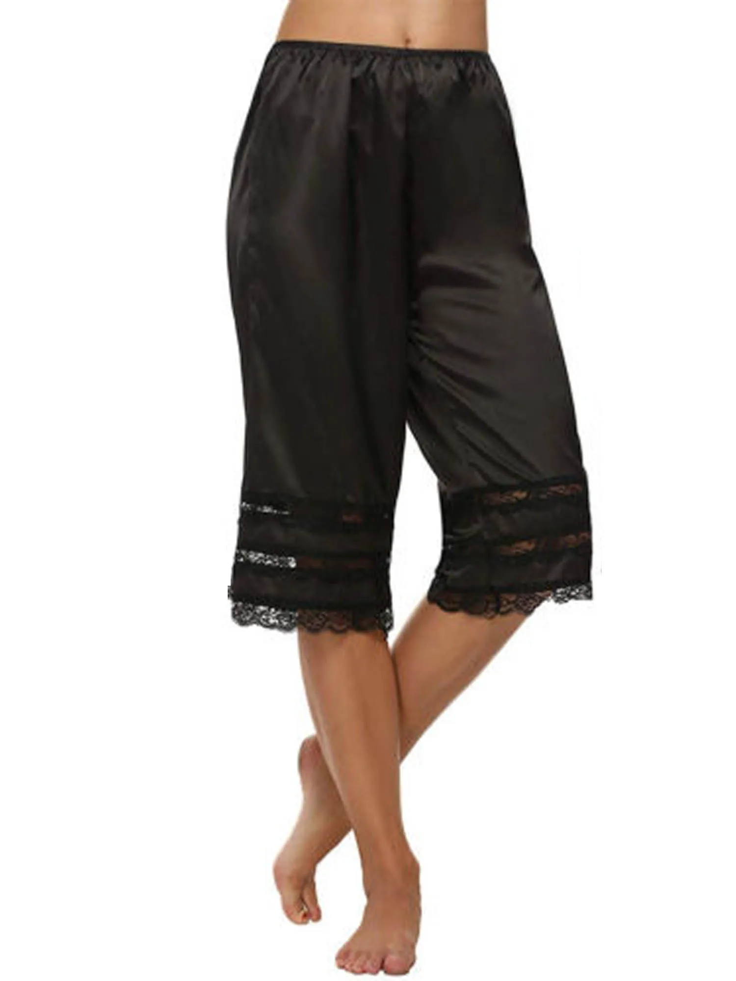 Women’s Sleep Bottoms Lace Loose High Elastic Waist Nightwear Pants Comfortable Sleepwear Loungewear Pajama Pants - Image 3