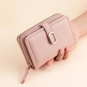 Women's Wallet with Zip Coin Pocket PU Leather Purses for Women Lychee Pattern Wallets and Handbags Money Bags Simole Billfold