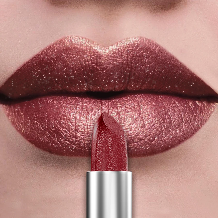 21Colors Bold & Intense Glitter Shiny Metallic Lipstick Pearlescent Lip Tint,Long Lasting Lip Senior Matte Lip Makeup Gifts for - Image 22