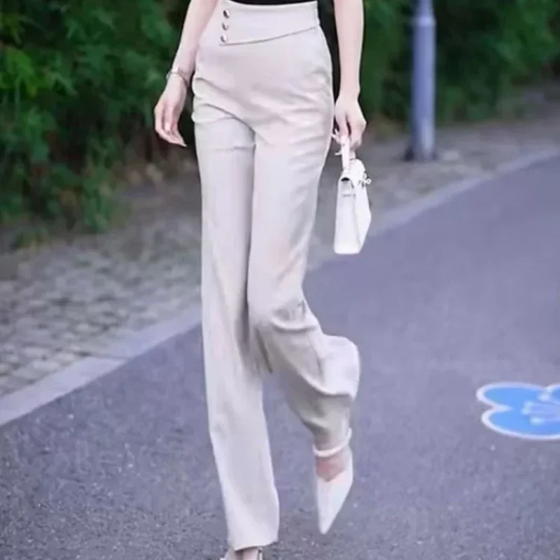 Slacks Female Trousers Solid Long Women's Pants Korean Fashion High Quality Harajuku Comfortable Stretch New In Aesthetic Xxl G - Image 6
