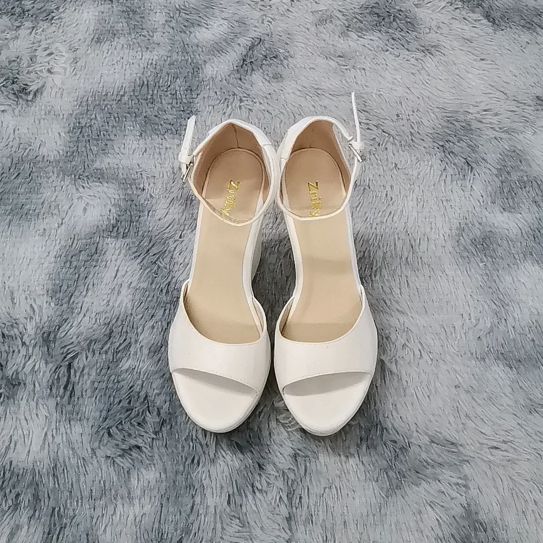 Women Summer Shoes 2025 Sexy Open Toe Ankle Strap Platform High Heels Wedge Sandals Party Wedding Dress Ladies Shoes 195-11VE - Image 3
