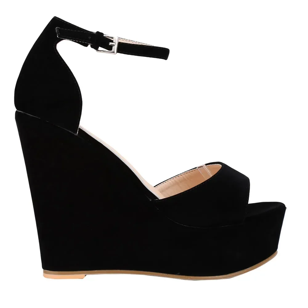 Women Summer Shoes 2025 Sexy Open Toe Ankle Strap Platform High Heels Wedge Sandals Party Wedding Dress Ladies Shoes 195-11VE - Image 11