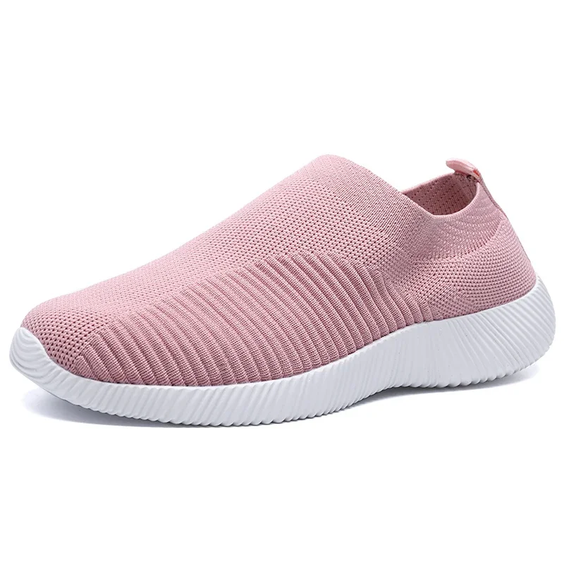 Knitted Sneakers for Women 2024 Autumn Slip on Breathable Mesh Casual Shoes Woman Flat Heels Plus Size Loafers Zapatos Mujer - Image 12