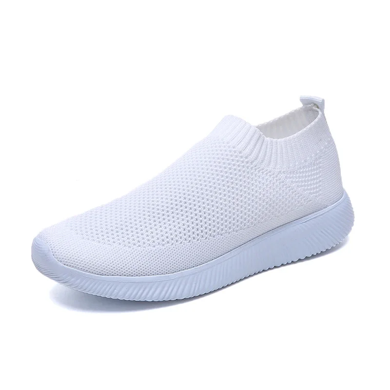 Knitted Sneakers for Women 2024 Autumn Slip on Breathable Mesh Casual Shoes Woman Flat Heels Plus Size Loafers Zapatos Mujer - Image 14
