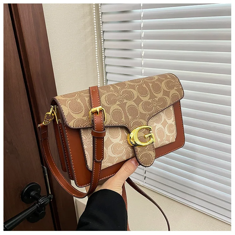 Women Bags Elegant Underarm Bag Letter Print Single Shoulder Crossbody Bag PU Leather Small Messenger Bag Flip Women's Handbags - Image 8
