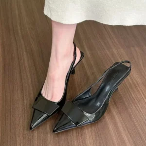 2025 New Women's Shoes Fashion Square Buckle Pointed Toe Sandals Pumps Women Temperament Summer Desiger High Heels Office Dress