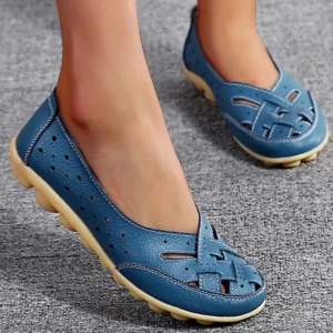 Woman Shoes Soft Leathers Flat Shoes For Women Slip On Casual Zapatos De Mujer Comfortable Women's Loafers White Elegant Flats