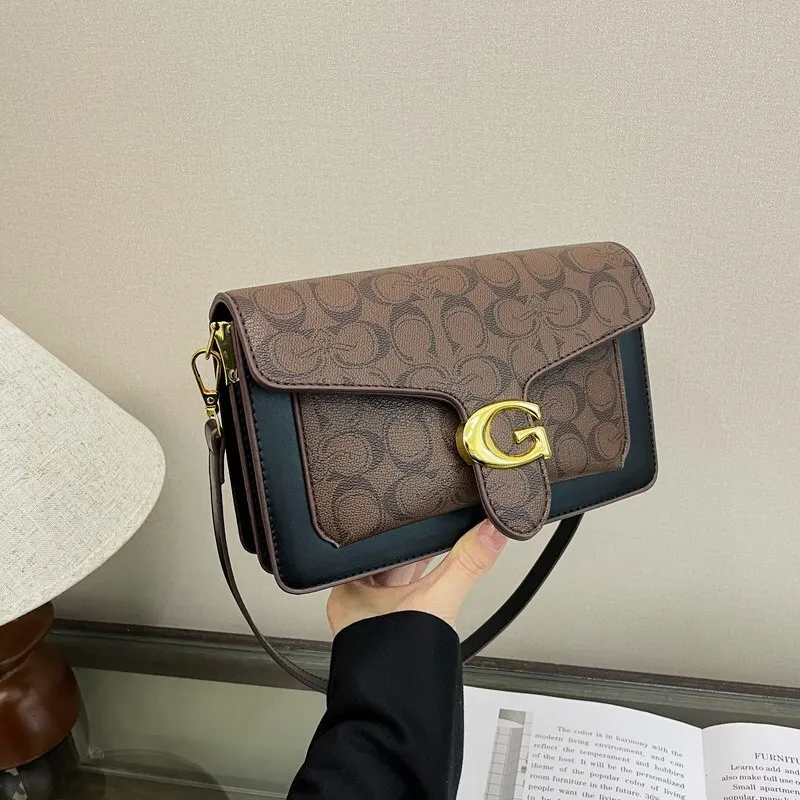 Women Bags Elegant Underarm Bag Letter Print Single Shoulder Crossbody Bag PU Leather Small Messenger Bag Flip Women's Handbags - Image 3
