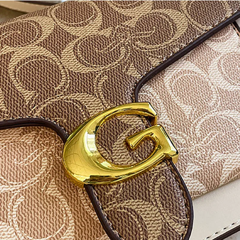Women Bags Elegant Underarm Bag Letter Print Single Shoulder Crossbody Bag PU Leather Small Messenger Bag Flip Women's Handbags - Image 4