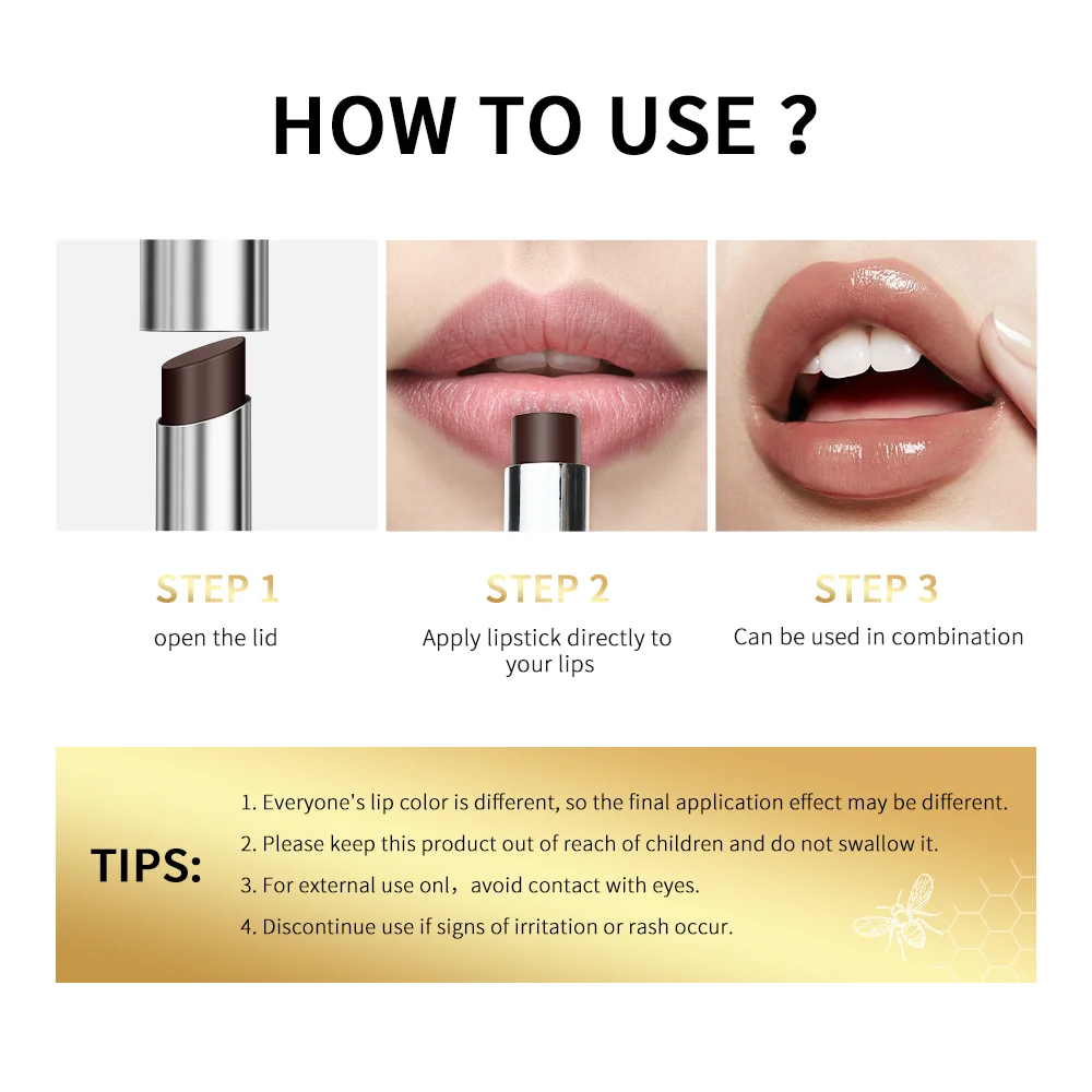 Long Lasting Moisturizing Black Honey Lipstick Natural Lip Plumper Makeup Lip Plumping Gloss Cosmetics Exfoliating for Lip - Image 6
