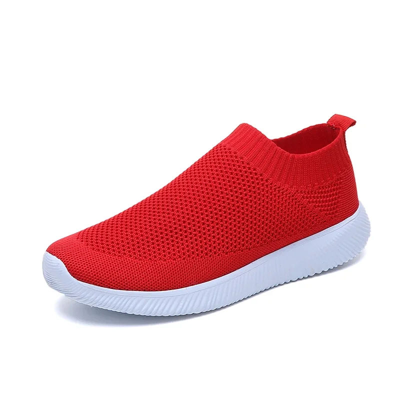 Knitted Sneakers for Women 2024 Autumn Slip on Breathable Mesh Casual Shoes Woman Flat Heels Plus Size Loafers Zapatos Mujer - Image 16