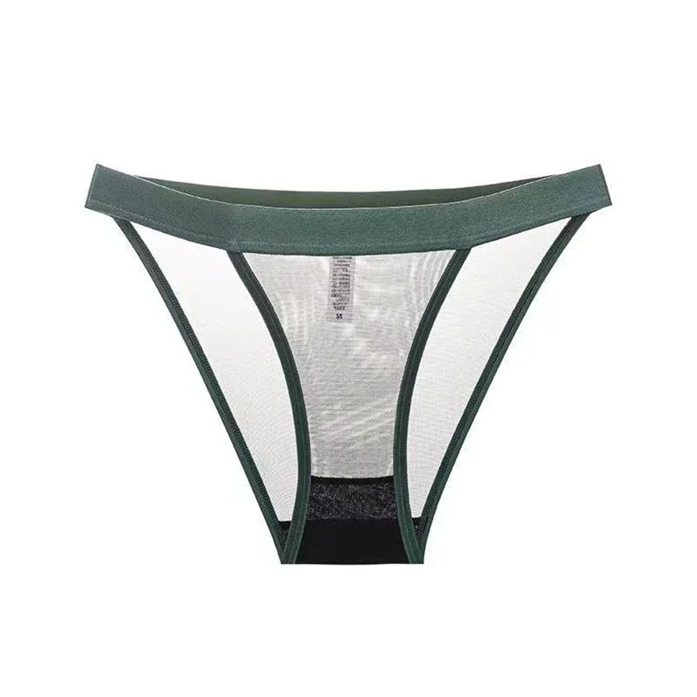 Women's Underwear see Through Seamless Panties Wide Brimmed Mesh Sheer Sexy Lace Ladies Light Girls Low Waist Briefs - Image 6
