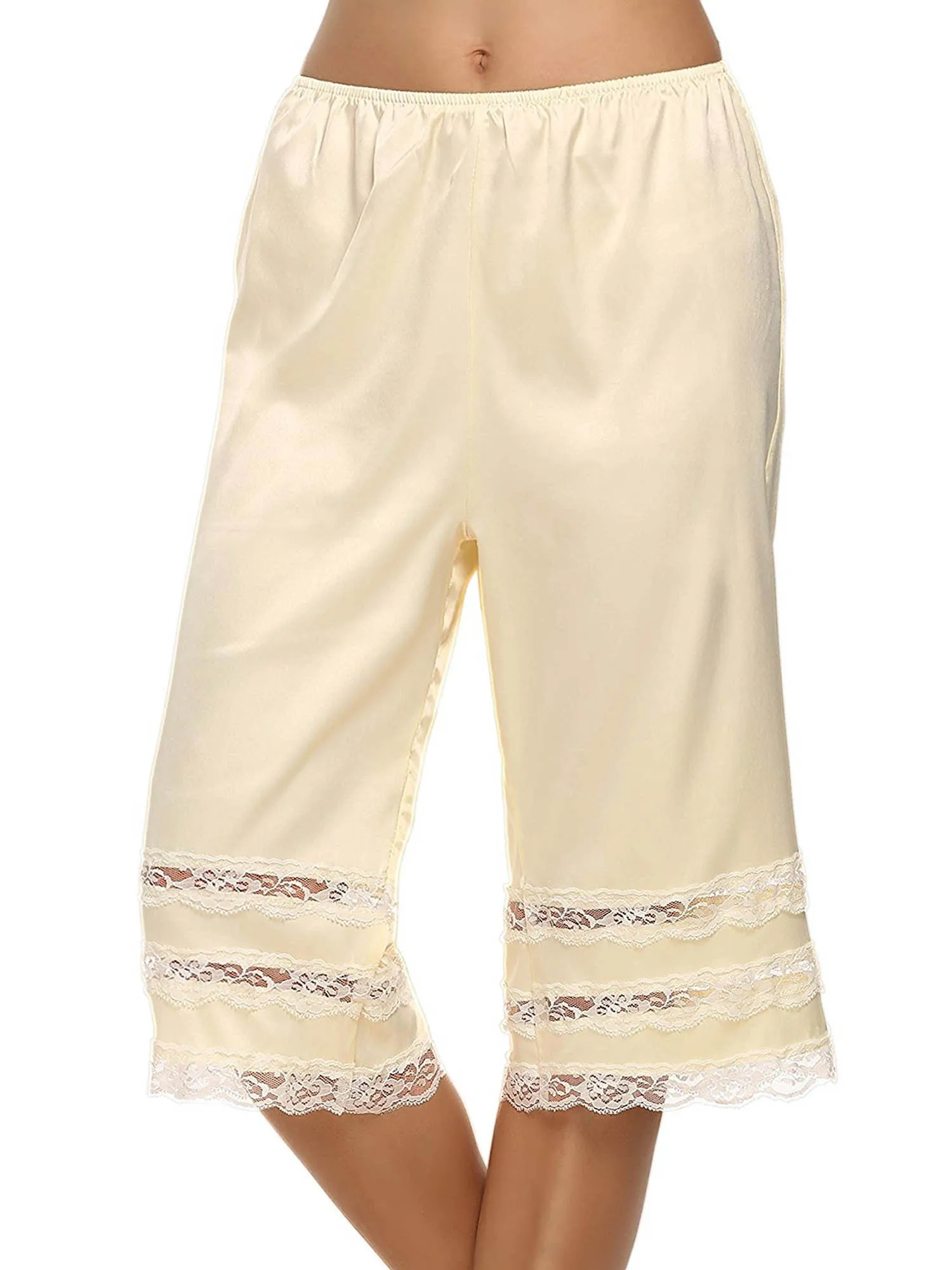 Women’s Sleep Bottoms Lace Loose High Elastic Waist Nightwear Pants Comfortable Sleepwear Loungewear Pajama Pants - Image 5