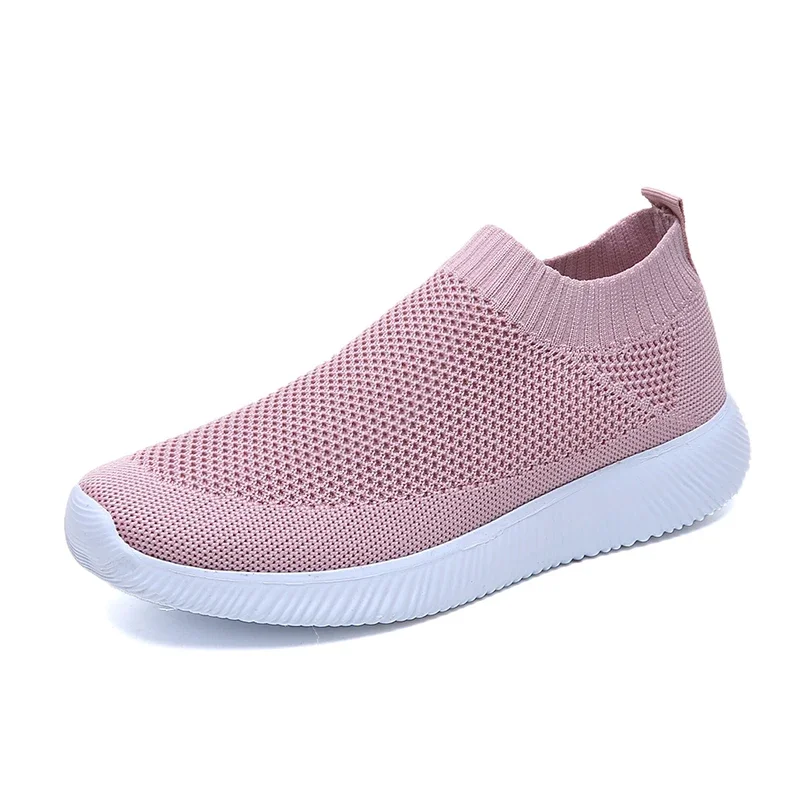 Knitted Sneakers for Women 2024 Autumn Slip on Breathable Mesh Casual Shoes Woman Flat Heels Plus Size Loafers Zapatos Mujer - Image 13