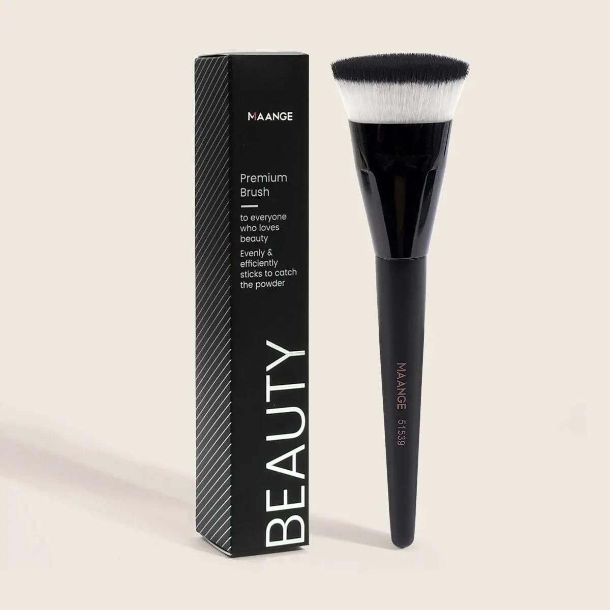 MAANGE Single Flat Round Tube Flat Head Foundation Brush With Box Powder Blush Concealer Makeup Brush Skin-friendly Makeup Tool - Image 8