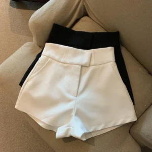 Women Shorts Mooyufon Black Shorts Women Harajuku Elegance High Waisted Shorts A Line Slim Casual Hot Girl Straight Pants Sexy