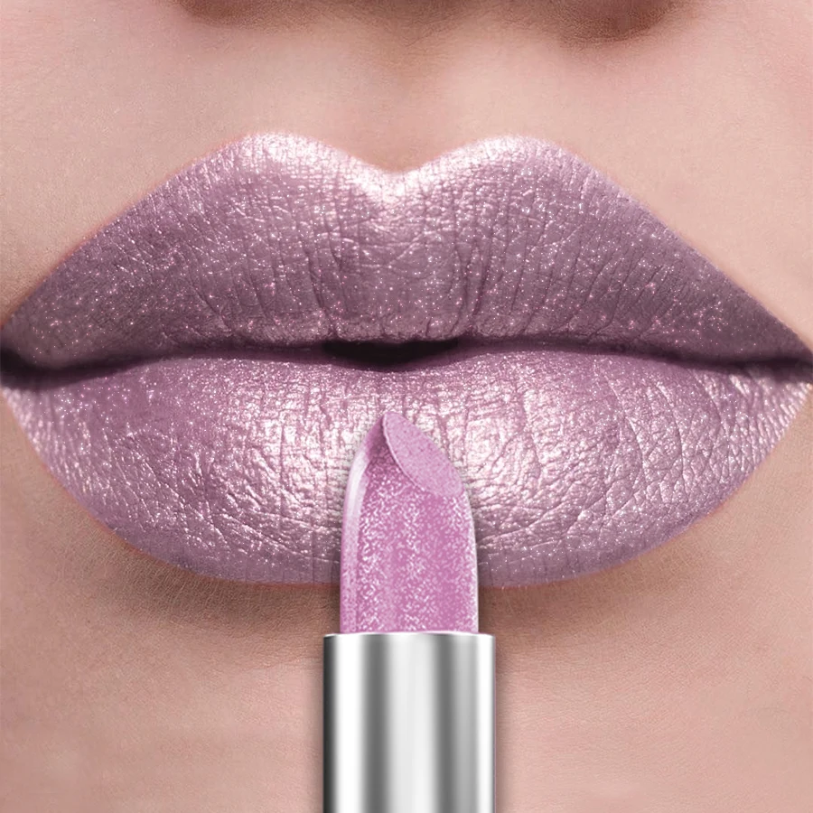 21Colors Bold & Intense Glitter Shiny Metallic Lipstick Pearlescent Lip Tint,Long Lasting Lip Senior Matte Lip Makeup Gifts for - Image 24