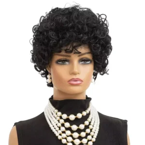 Curly Human Hair Short Wigs for Women Pixie Cut Water Wave Human Hair Wigs for Black Women Machine Made Brazilian Hair Wig sale