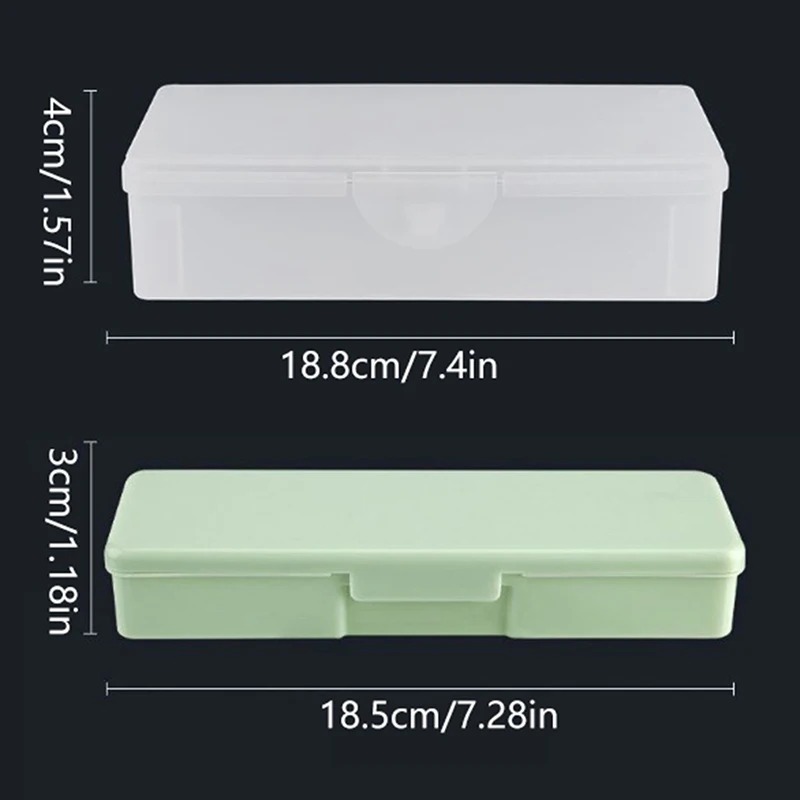 Nail Art Storage Box Nail Accessories Organizer Cuboid Plastic Container Packaging Case for Nail Brush File Manicure Tools - Image 4
