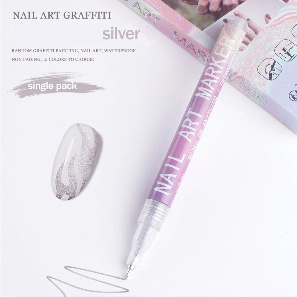 Nail Art Graffiti Pen Nail Acrylic Paint Pen Waterproof Painting Lines Pencil DIY Drawing Abstract Design Nail Accessories - Image 12