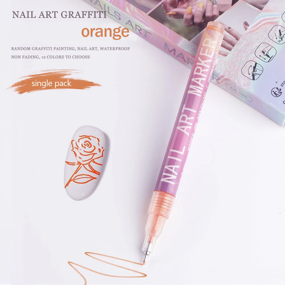 Nail Art Graffiti Pen Nail Acrylic Paint Pen Waterproof Painting Lines Pencil DIY Drawing Abstract Design Nail Accessories - Image 8