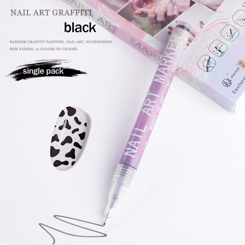 Nail Art Graffiti Pen Nail Acrylic Paint Pen Waterproof Painting Lines Pencil DIY Drawing Abstract Design Nail Accessories - Image 10