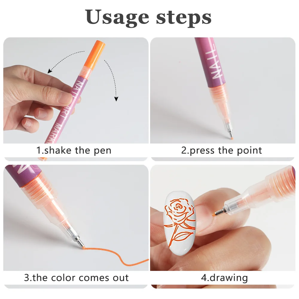 Nail Art Graffiti Pen Nail Acrylic Paint Pen Waterproof Painting Lines Pencil DIY Drawing Abstract Design Nail Accessories - Image 6