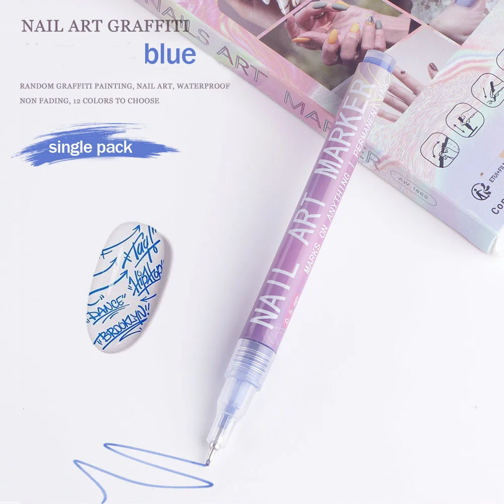 Nail Art Graffiti Pen Nail Acrylic Paint Pen Waterproof Painting Lines Pencil DIY Drawing Abstract Design Nail Accessories - Image 17