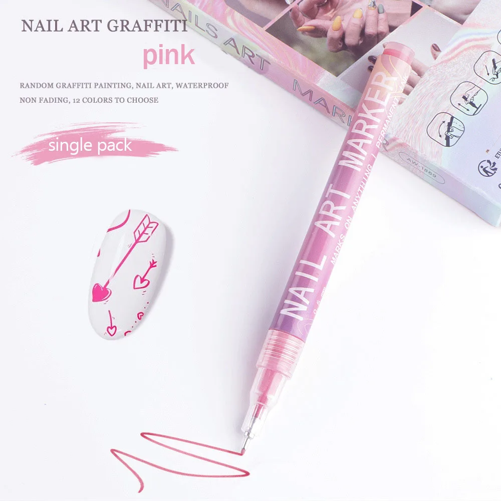 Nail Art Graffiti Pen Nail Acrylic Paint Pen Waterproof Painting Lines Pencil DIY Drawing Abstract Design Nail Accessories - Image 7