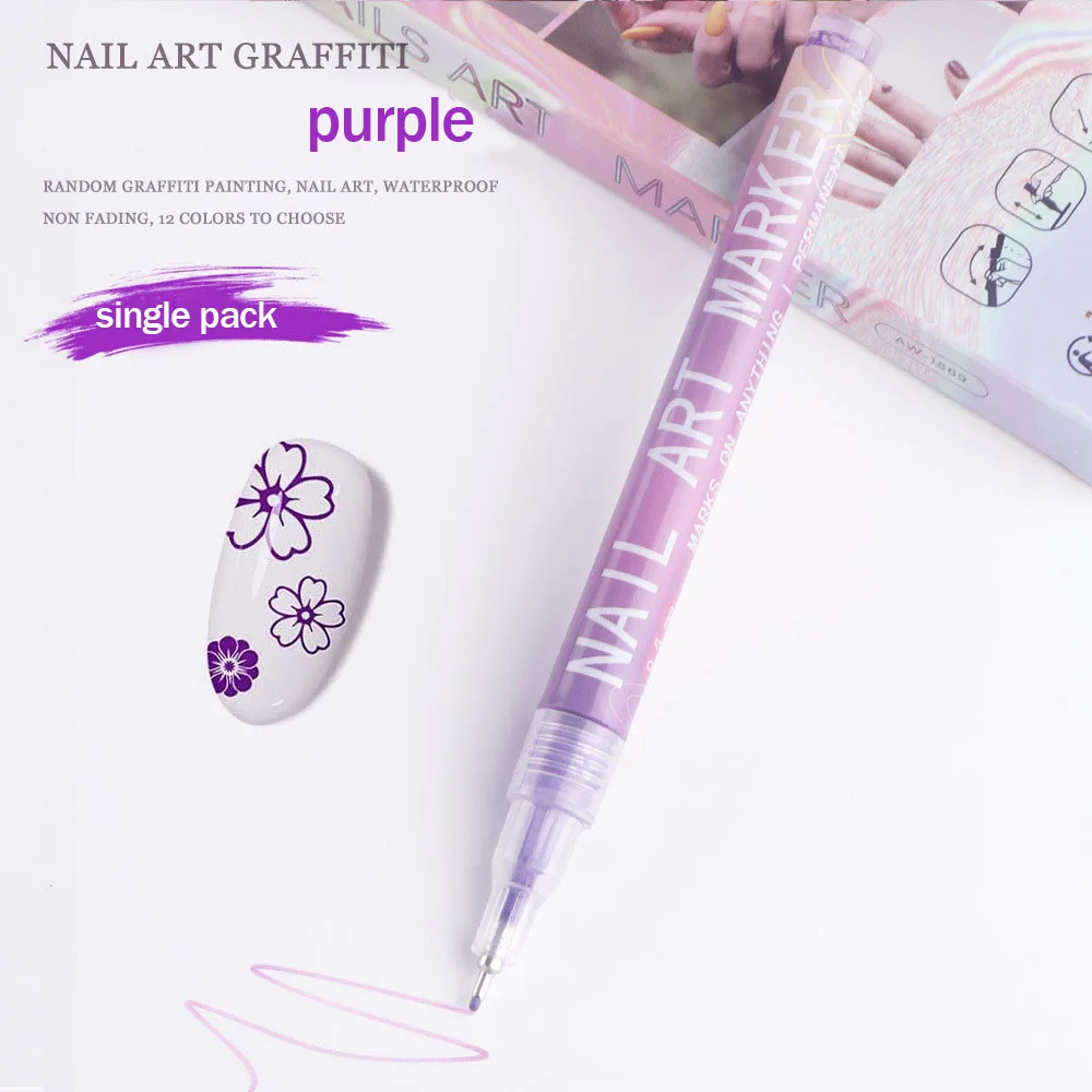 Nail Art Graffiti Pen Nail Acrylic Paint Pen Waterproof Painting Lines Pencil DIY Drawing Abstract Design Nail Accessories - Image 14