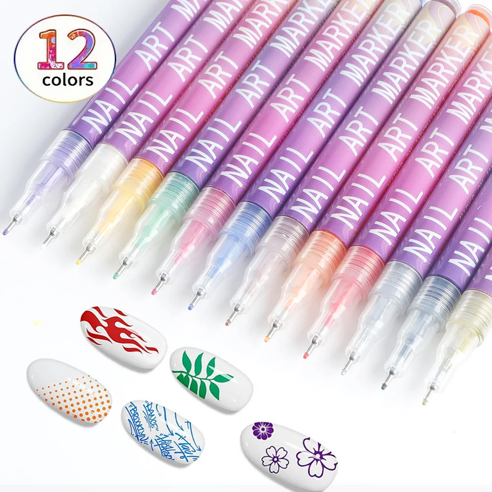 Nail Art Graffiti Pen Nail Acrylic Paint Pen Waterproof Painting Lines Pencil DIY Drawing Abstract Design Nail Accessories - Image 3