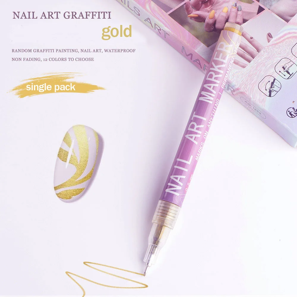 Nail Art Graffiti Pen Nail Acrylic Paint Pen Waterproof Painting Lines Pencil DIY Drawing Abstract Design Nail Accessories - Image 15