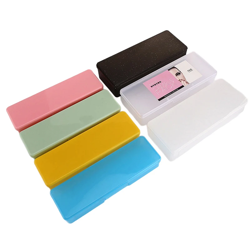 Nail Art Storage Box Nail Accessories Organizer Cuboid Plastic Container Packaging Case for Nail Brush File Manicure Tools - Image 5